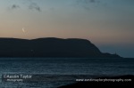 Moon and Venus rise over Bressay, Shetland